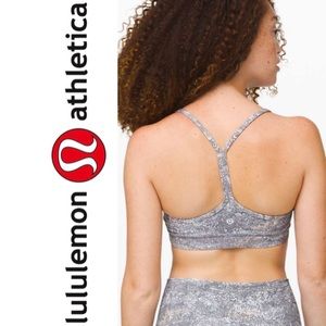 Lululemon Flow Y Bra *Nulu Frozen Vista Alpine White Multi Size 8